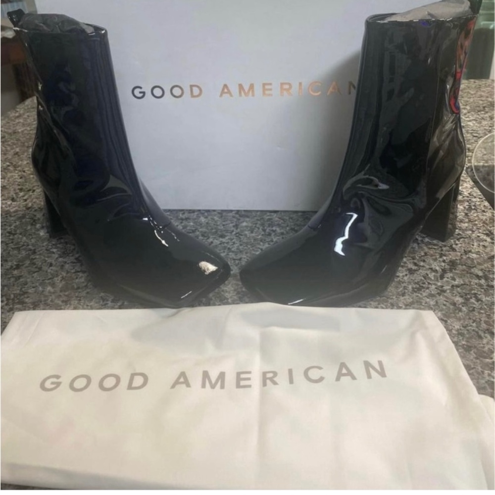 Good American boots. Patent leather